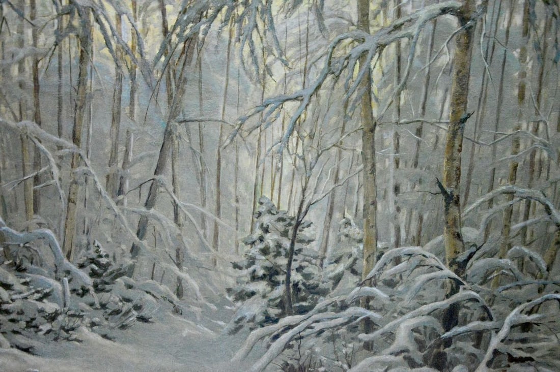 Oil painting Winter landscape Kamzolkin Evgeny Ivanovich - 6