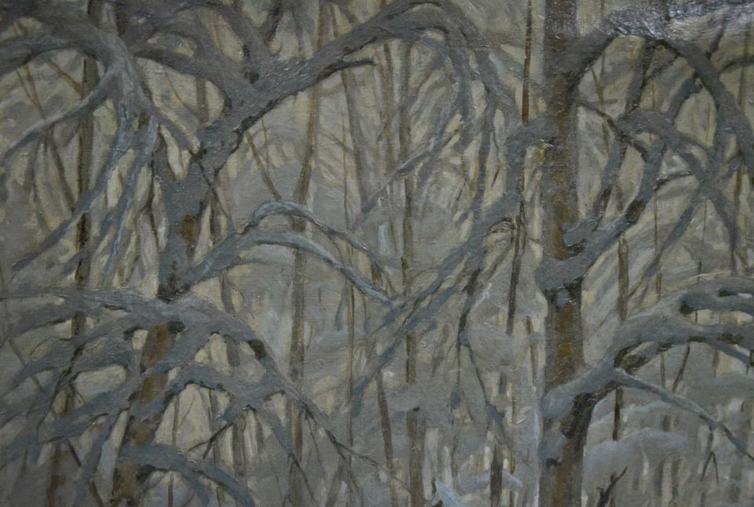 Oil painting Winter landscape Kamzolkin Evgeny Ivanovich - 8