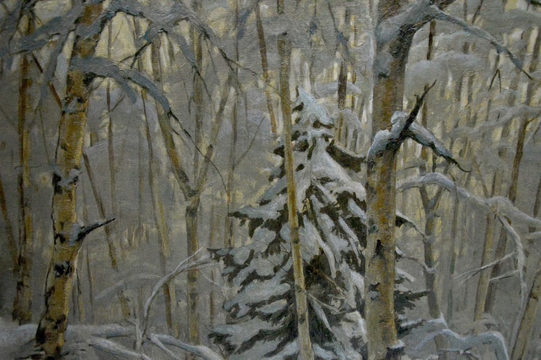 Oil painting Winter landscape Kamzolkin Evgeny Ivanovich - 9