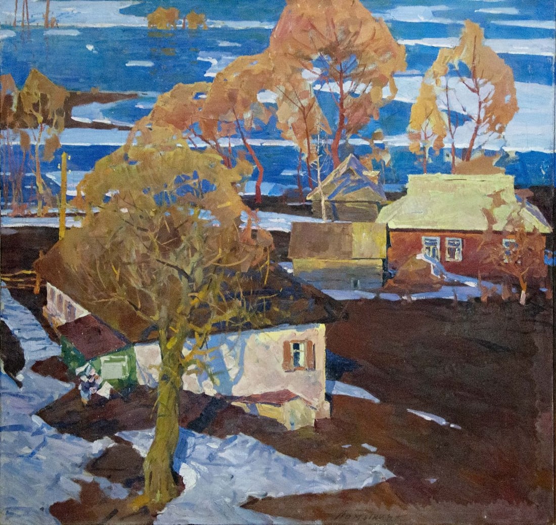 Oil painting Spring flood Lomykin Konstantin Matveevich (1 of 8)