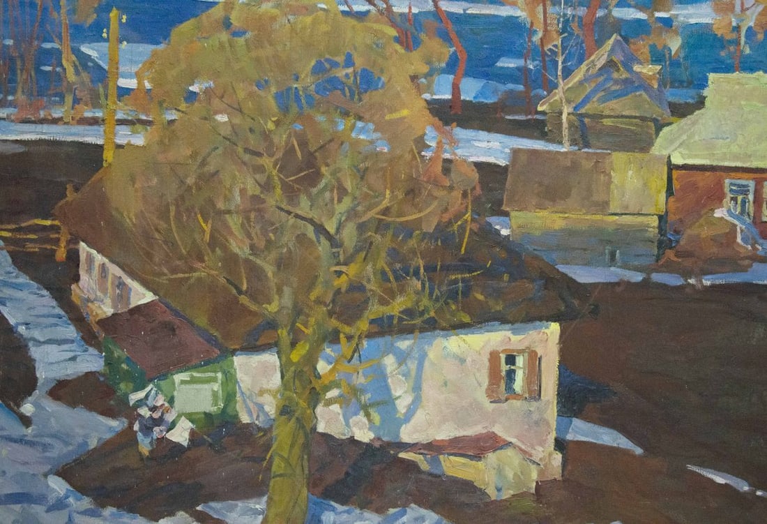 Oil painting Spring flood Lomykin Konstantin Matveevich - 3