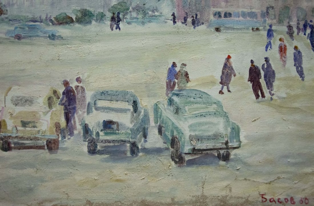 Oil painting City center Basov Yakov Alexandrovich - 2