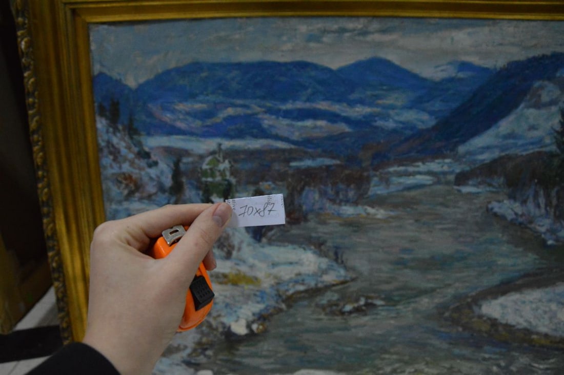 Oil painting Winter landscape Kontratovich Ernest Rudolfovich - 9