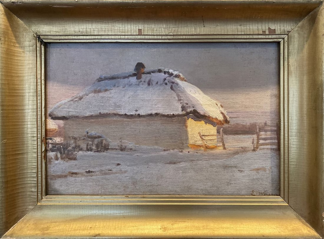 Oil painting By the evening Eugeniusz Wrzeszcz: Title: Oil painting By the evening Eugeniusz Wrzeszcz Description: NoVernd 226 *** ABOUT THIS PAINTING *** * TITLE: "By the evening" * ARTISTS: Eugeniusz Wrzeszcz * SIZE: 30x46.5 cm/'11.81x18.30