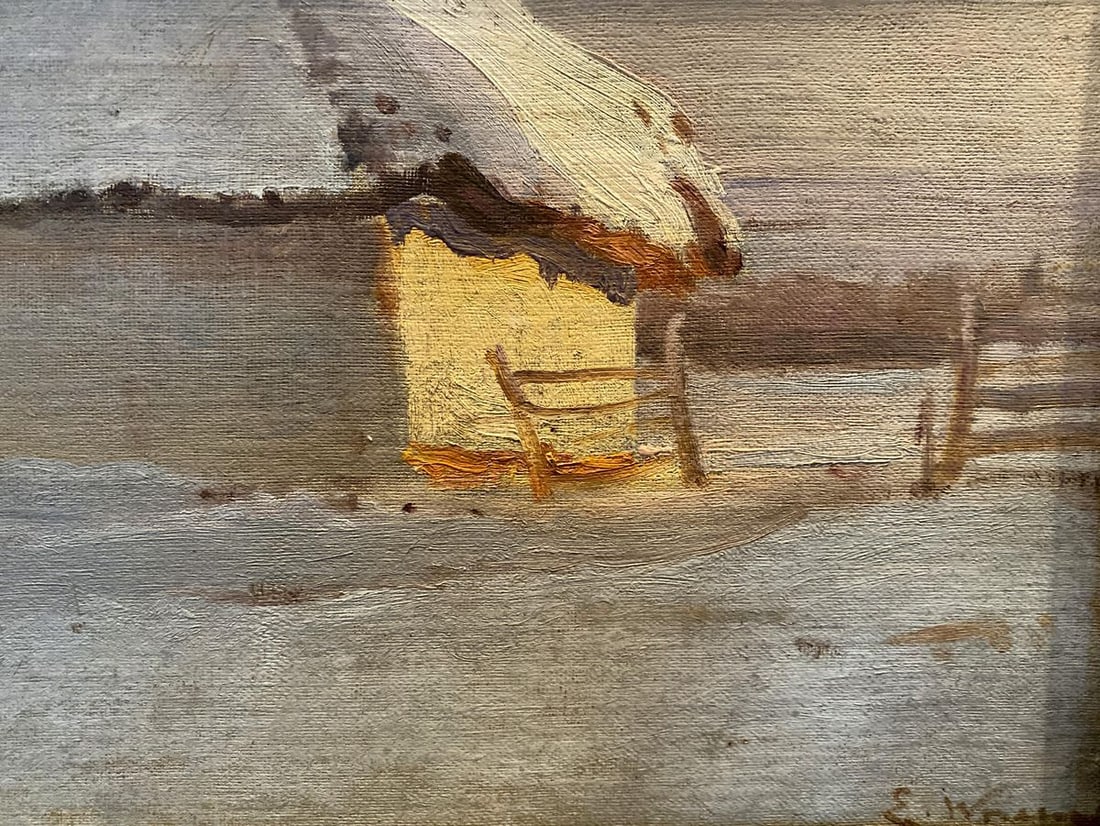 Oil painting By the evening Eugeniusz Wrzeszcz - 4