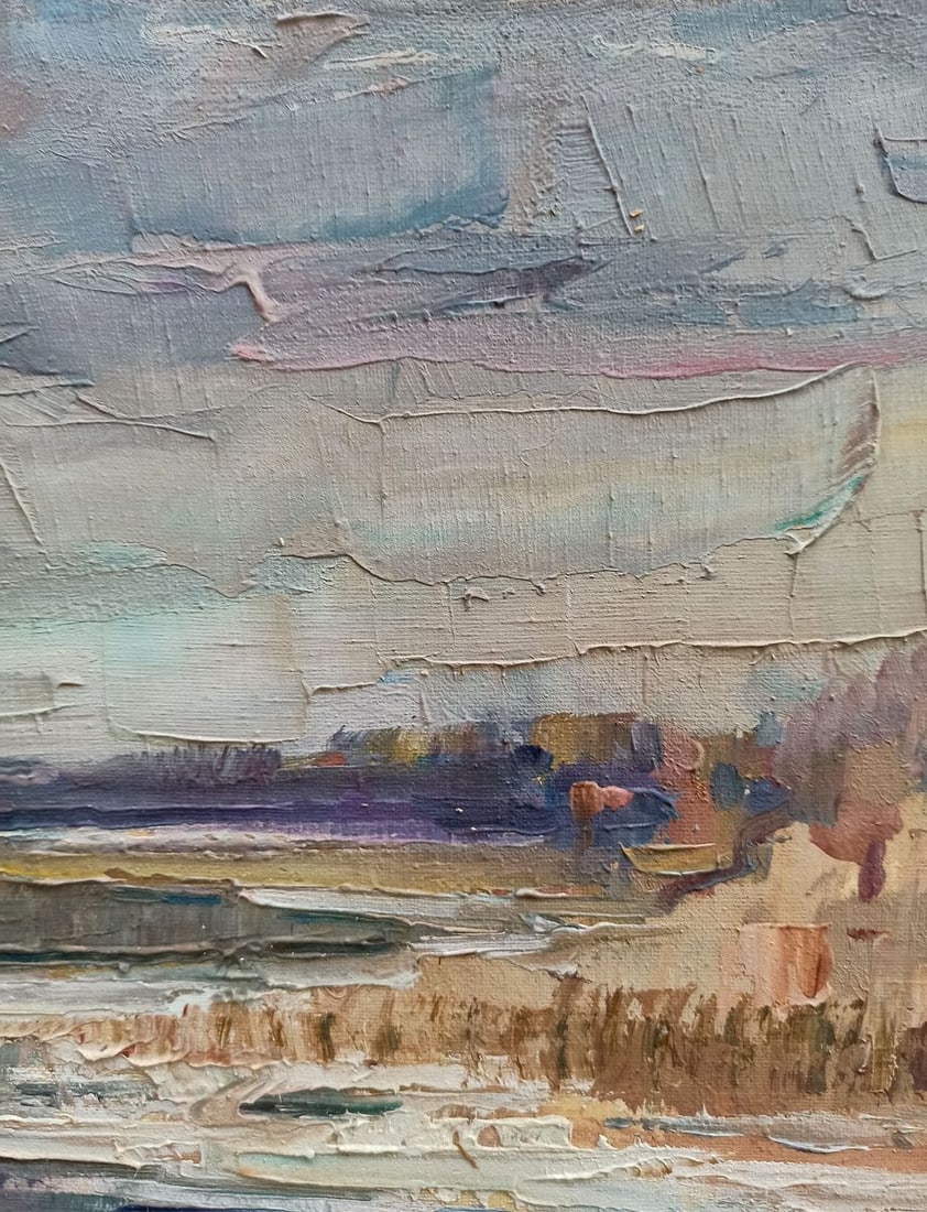 Oil painting Winter landscape Peter Tovpev - 3
