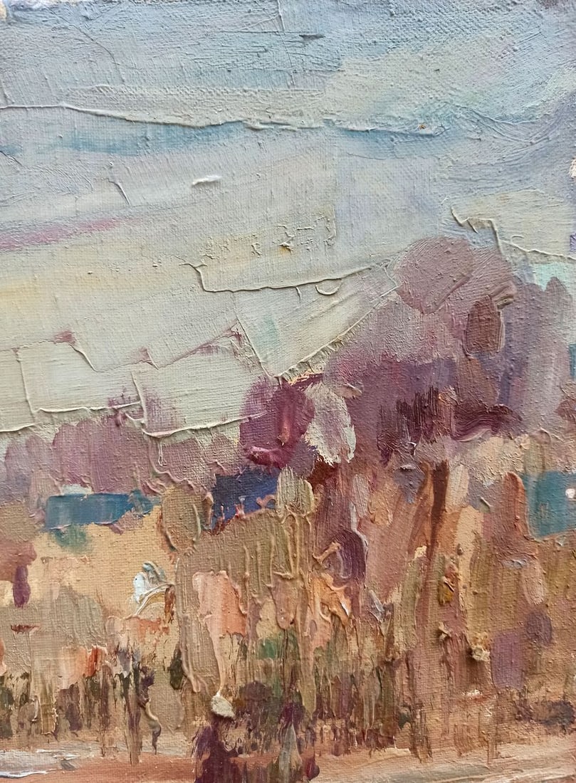 Oil painting Winter landscape Peter Tovpev - 4