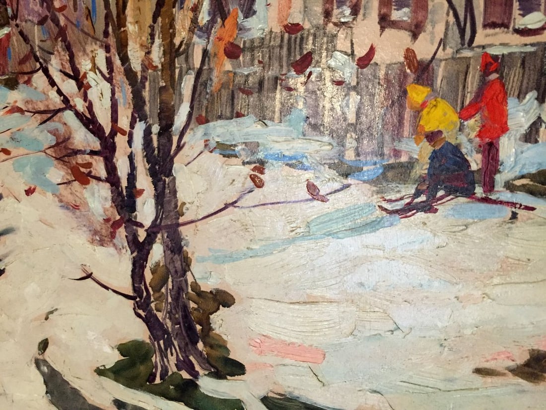 Oil painting First snow - 5