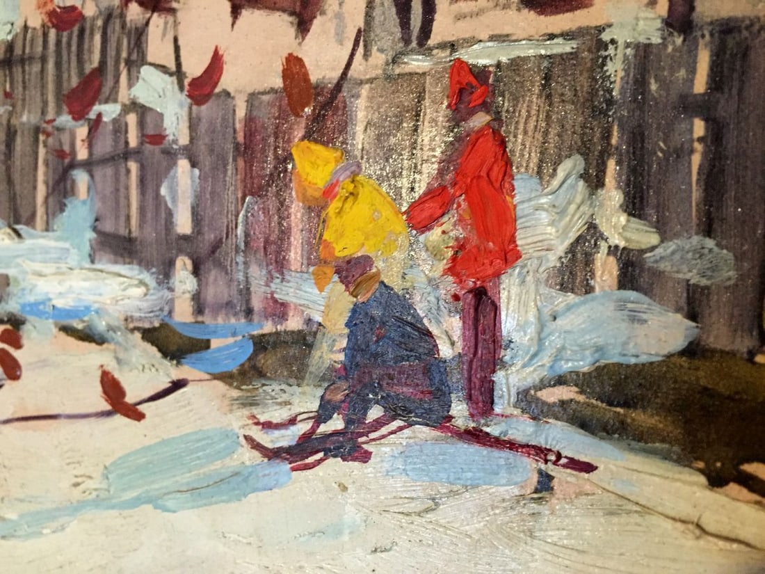 Oil painting First snow - 9