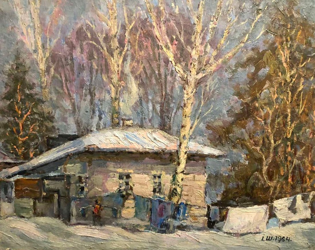 Oil painting Winter evening Shapoval Ivan Leontievich (1 of 7)