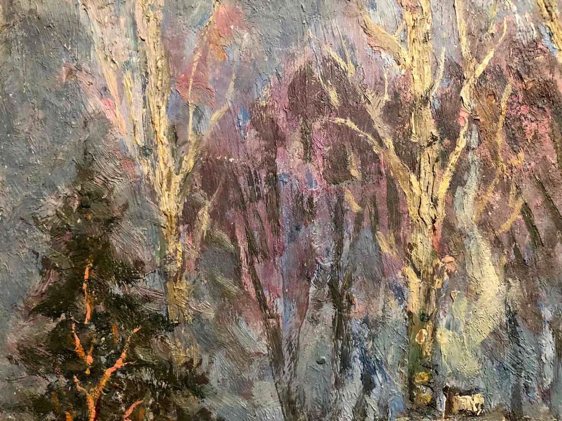 Oil painting Winter evening Shapoval Ivan Leontievich - 4