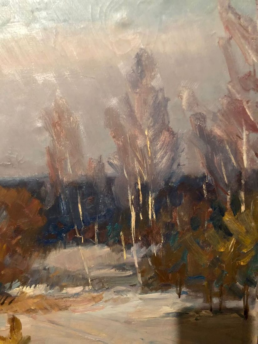 Oil painting Winter landscape Petrashevsky Stanislav Vasilievich - 4