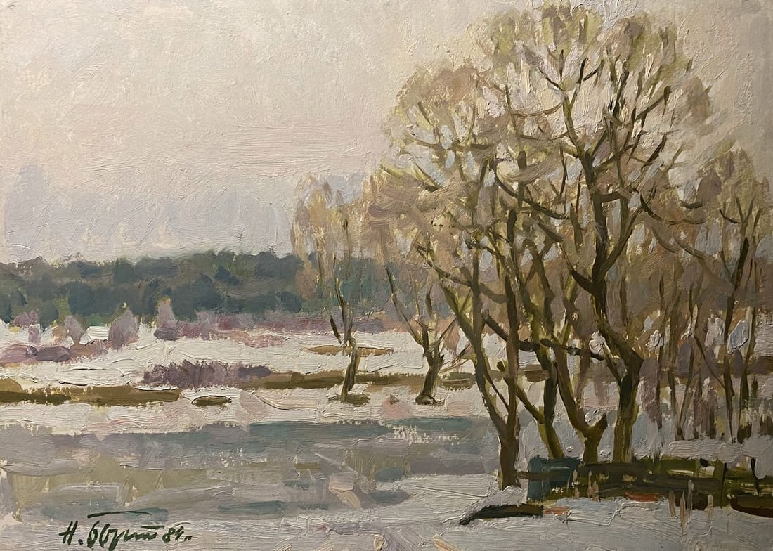 Oil painting Breath of spring Nikolai Bortnikov (1 of 9)
