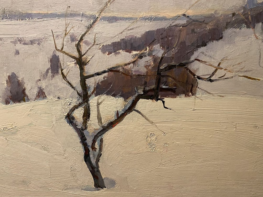 Oil painting Winter landscape Georgiy Petrov - 2