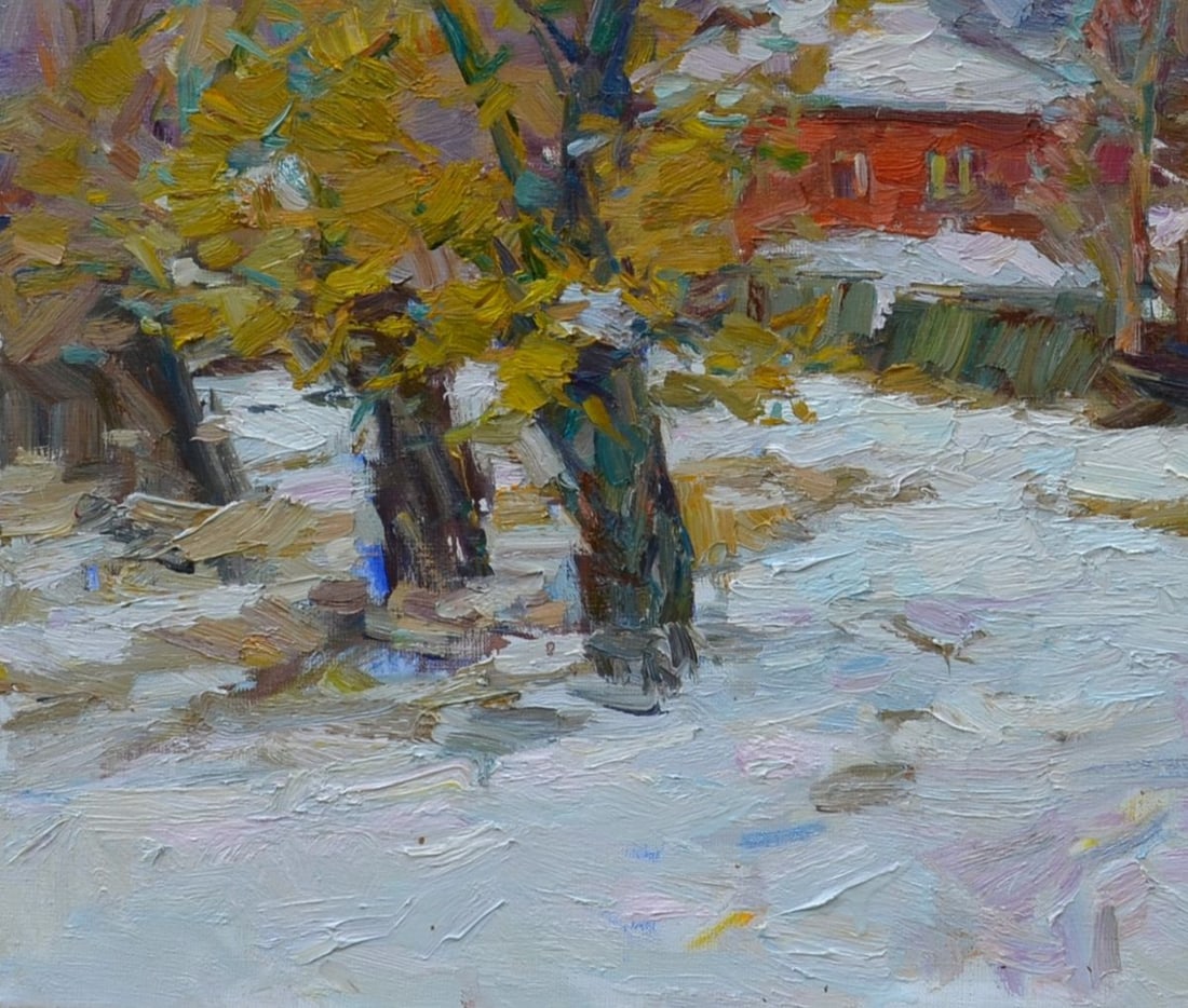 Oli painting Houses on the hill Tepeta Miacheslav - 4