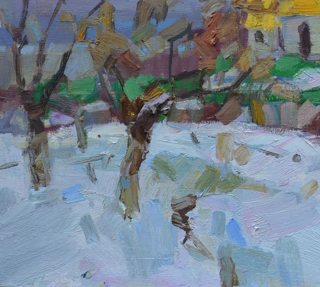 Oli painting Winter in the Lavra Tepeta Miacheslav - 5