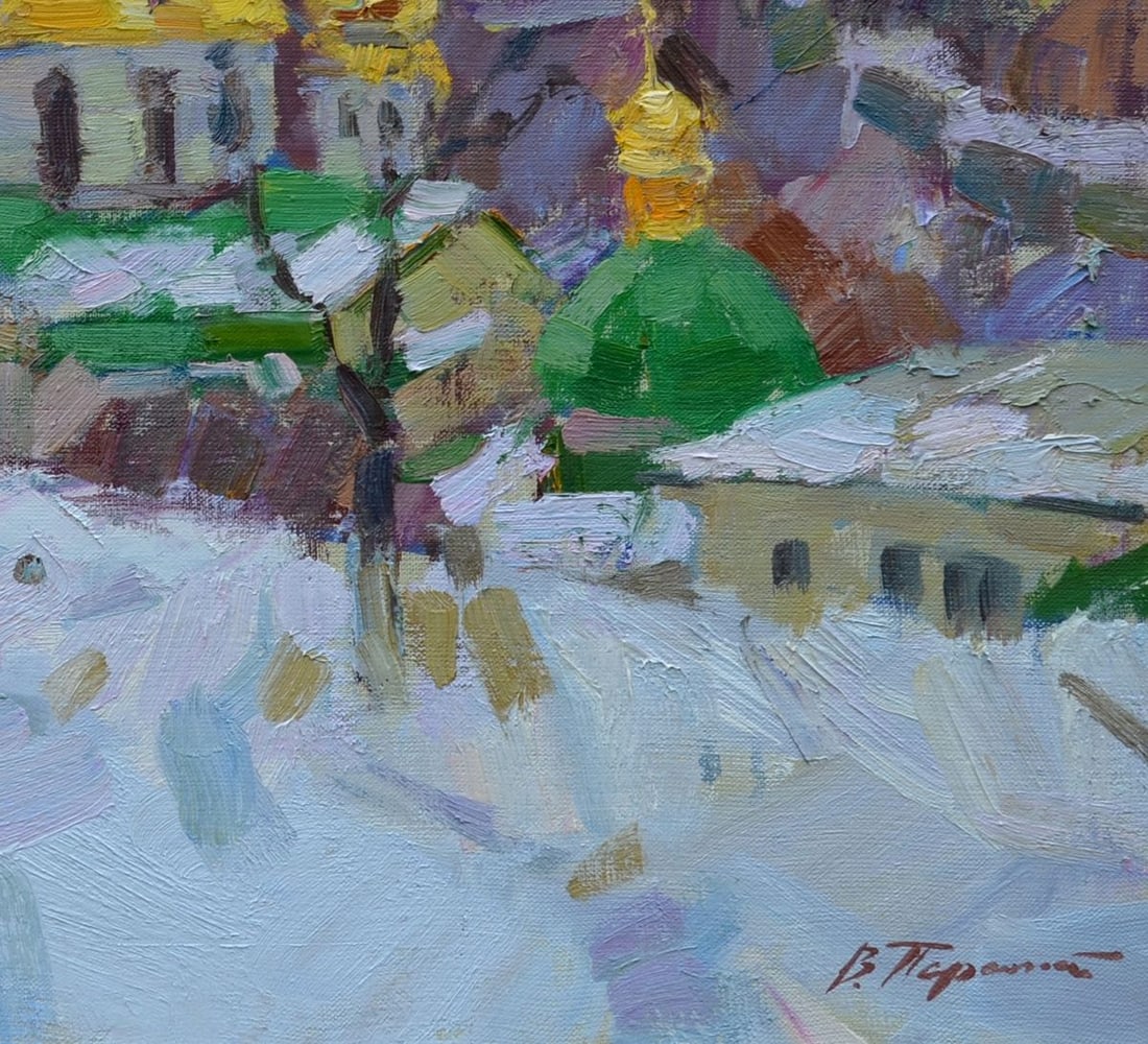 Oli painting Winter in the Lavra Tepeta Miacheslav - 6