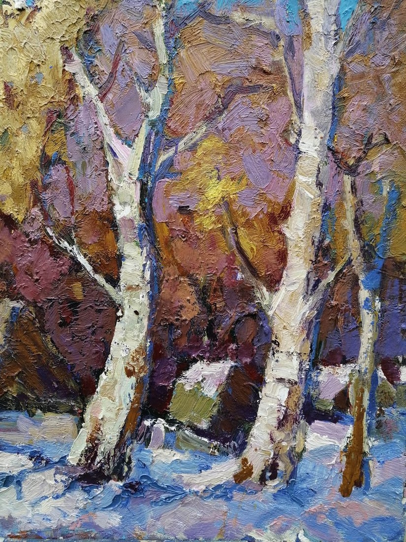 Oil painting First snow Kalenyuk Alex - 5