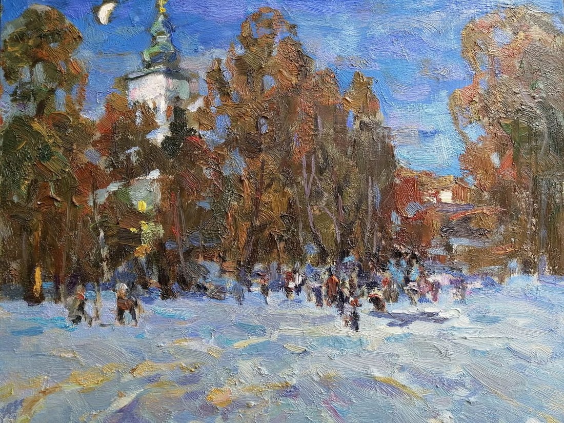 Oil painting Water baptism Kalenyuk Alex - 2