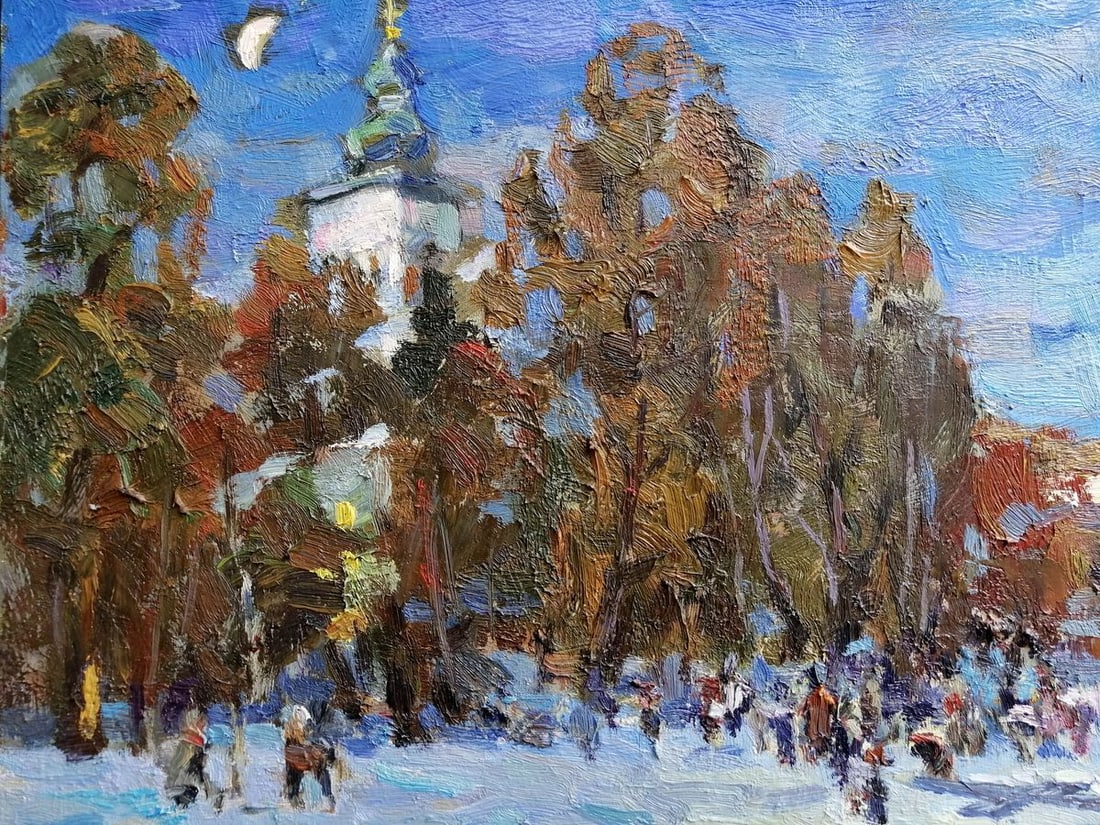 Oil painting Water baptism Kalenyuk Alex - 4