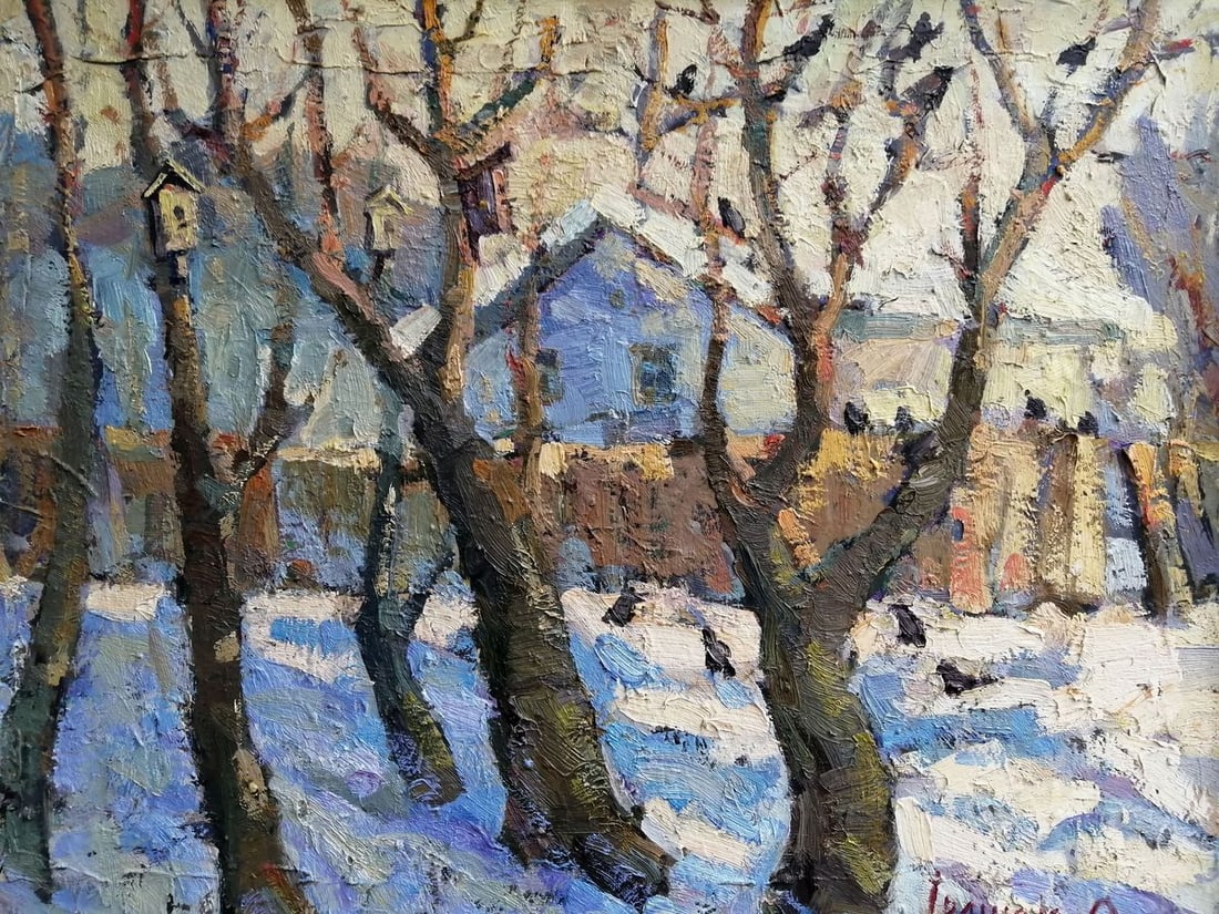 Oil painting Last snow Kalenyuk Oksana - 2