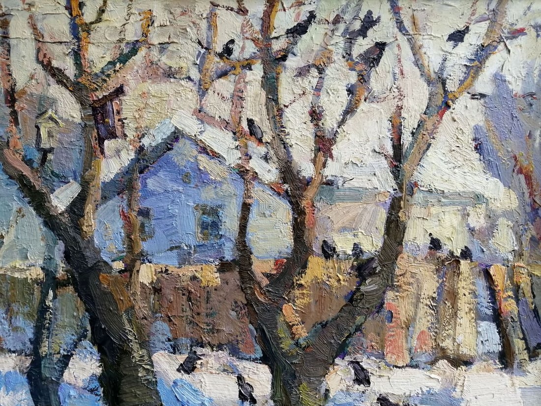 Oil painting Last snow Kalenyuk Oksana - 3