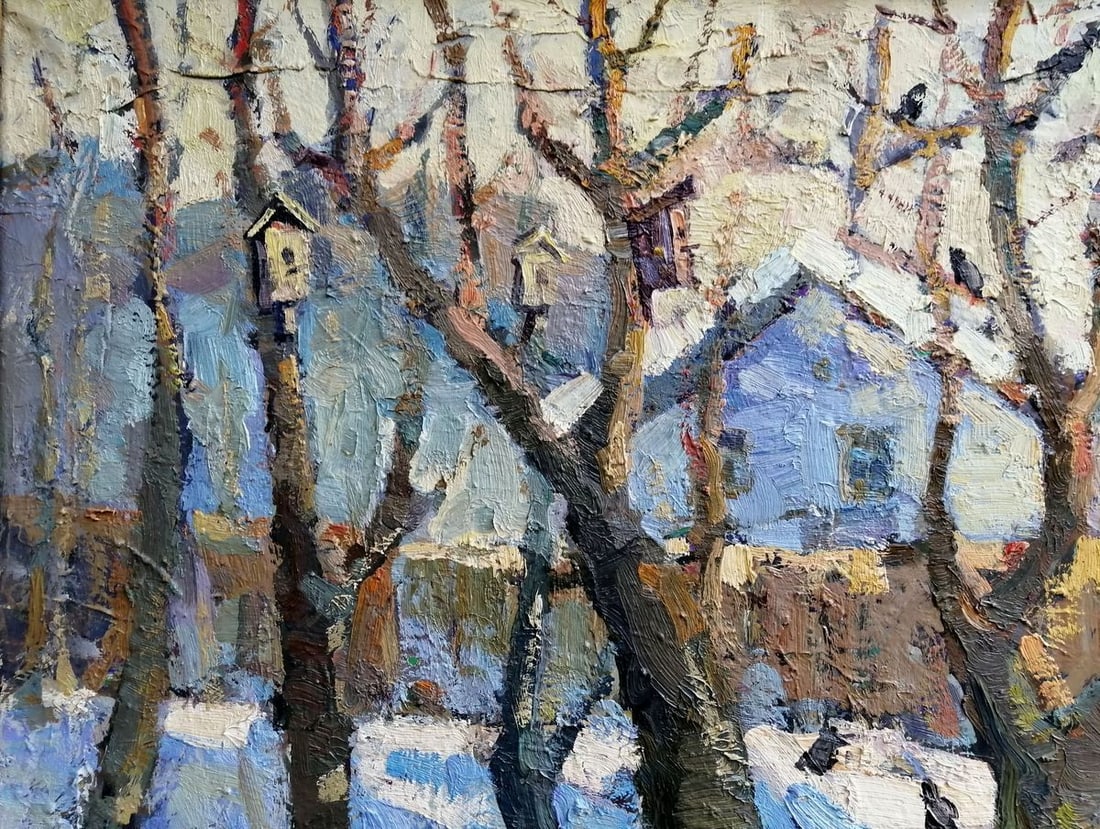 Oil painting Last snow Kalenyuk Oksana - 4