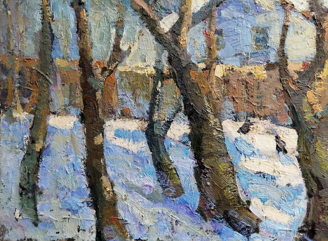 Oil painting Last snow Kalenyuk Oksana - 5
