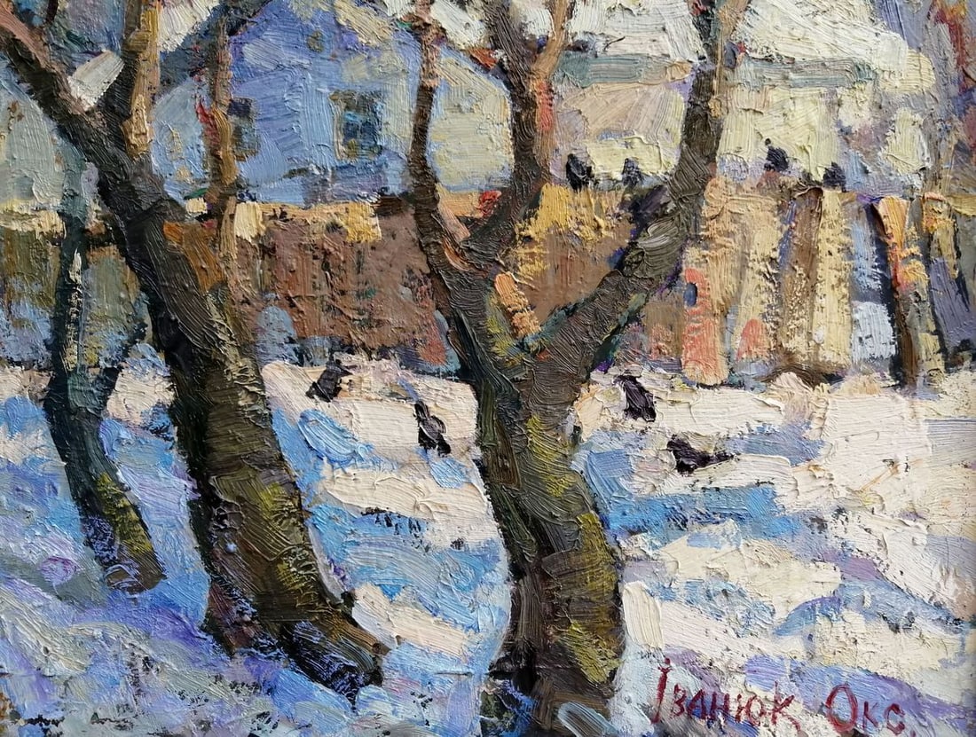 Oil painting Last snow Kalenyuk Oksana - 6