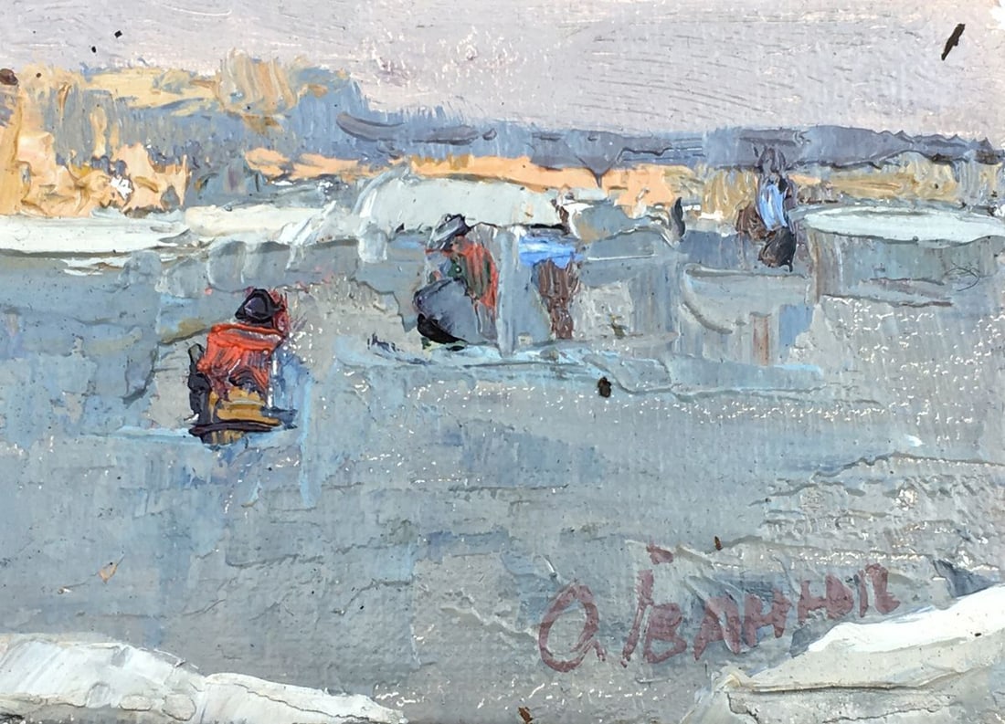 Oil painting On the river Kalenyuk Alex - 2
