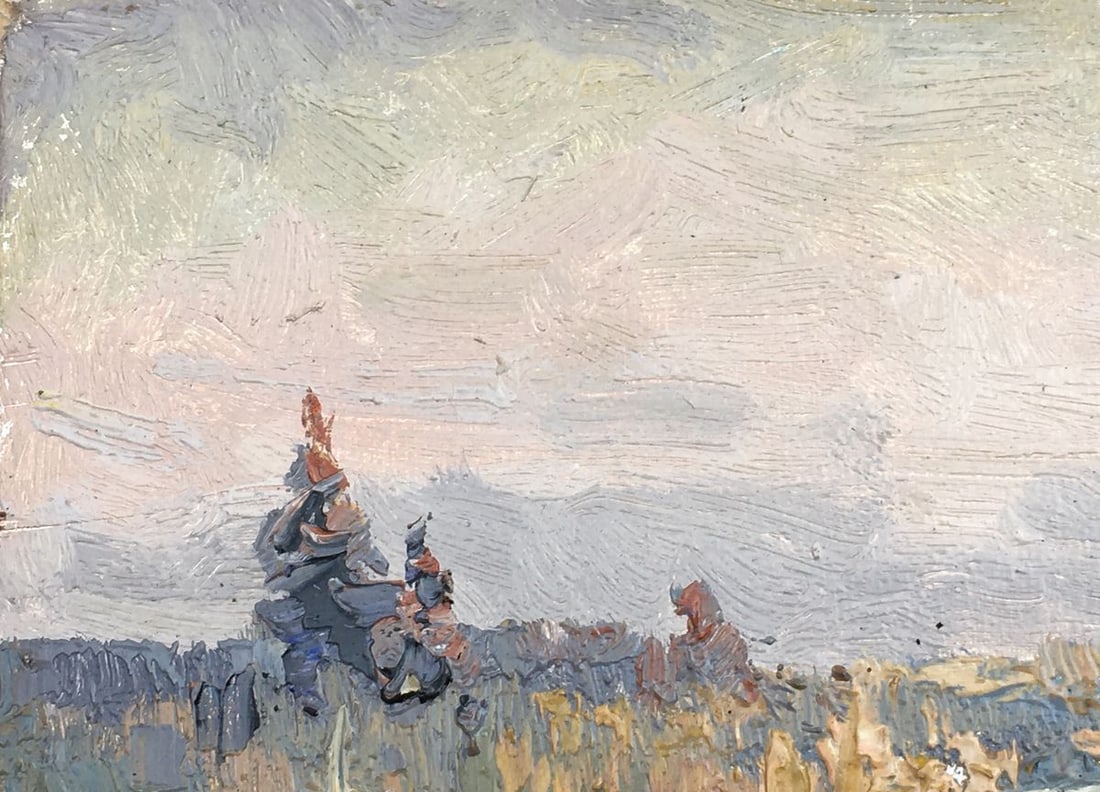 Oil painting On the river Kalenyuk Alex - 4