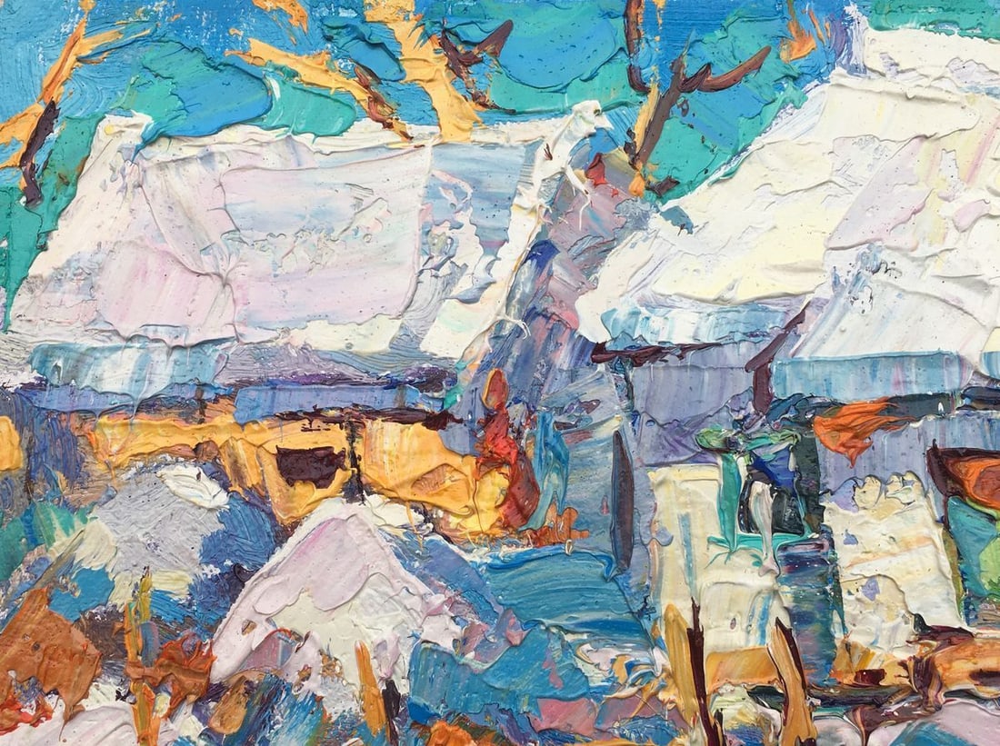 Oil painting Frosty day Kalenyuk Oksana - 4