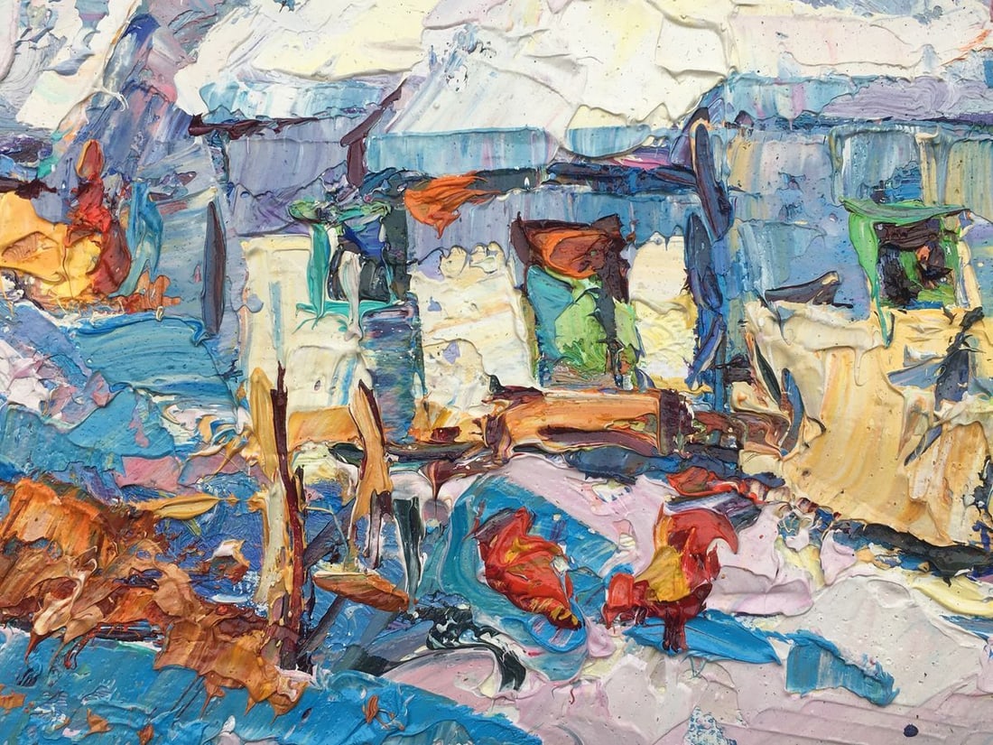 Oil painting Frosty day Kalenyuk Oksana - 6