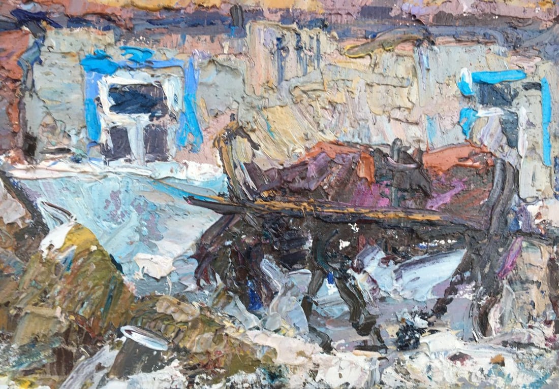 Oil painting From the road Kalenyuk Alex - 3