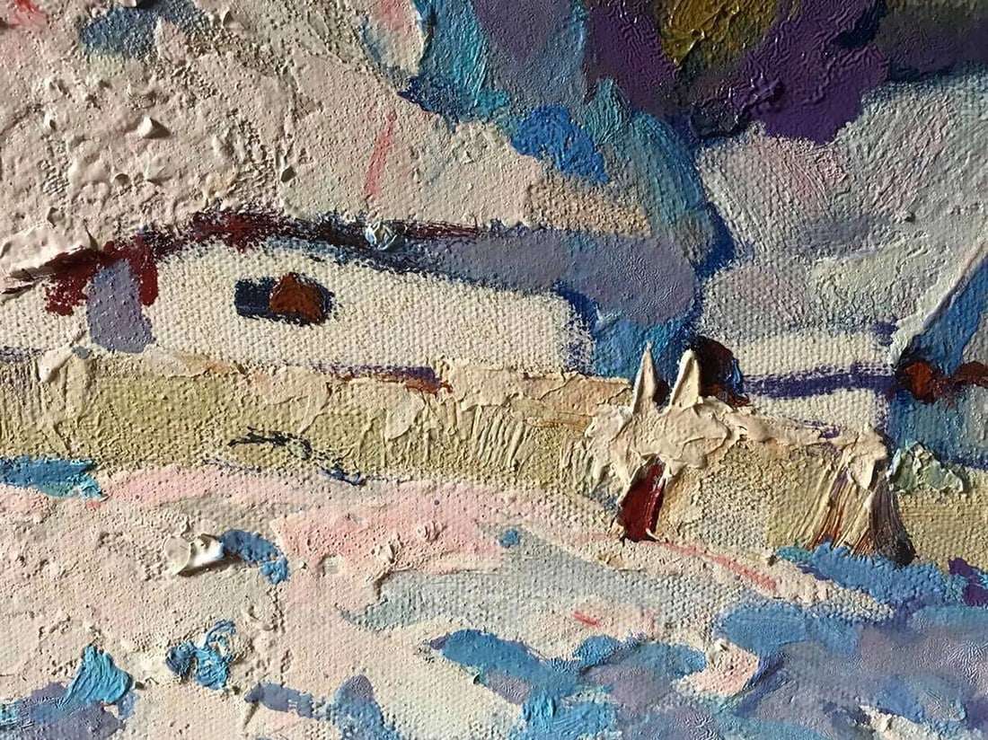 Oil painting Winter evening Kalenyuk Alex - 3