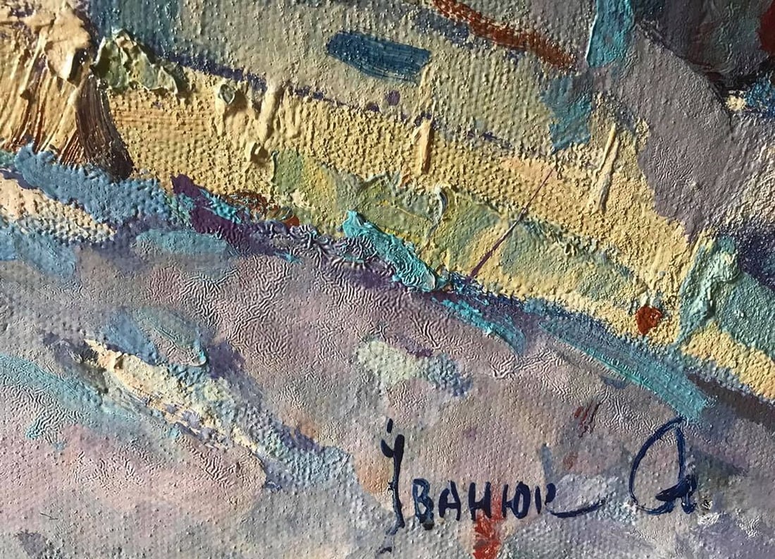Oil painting Winter evening Kalenyuk Alex - 4