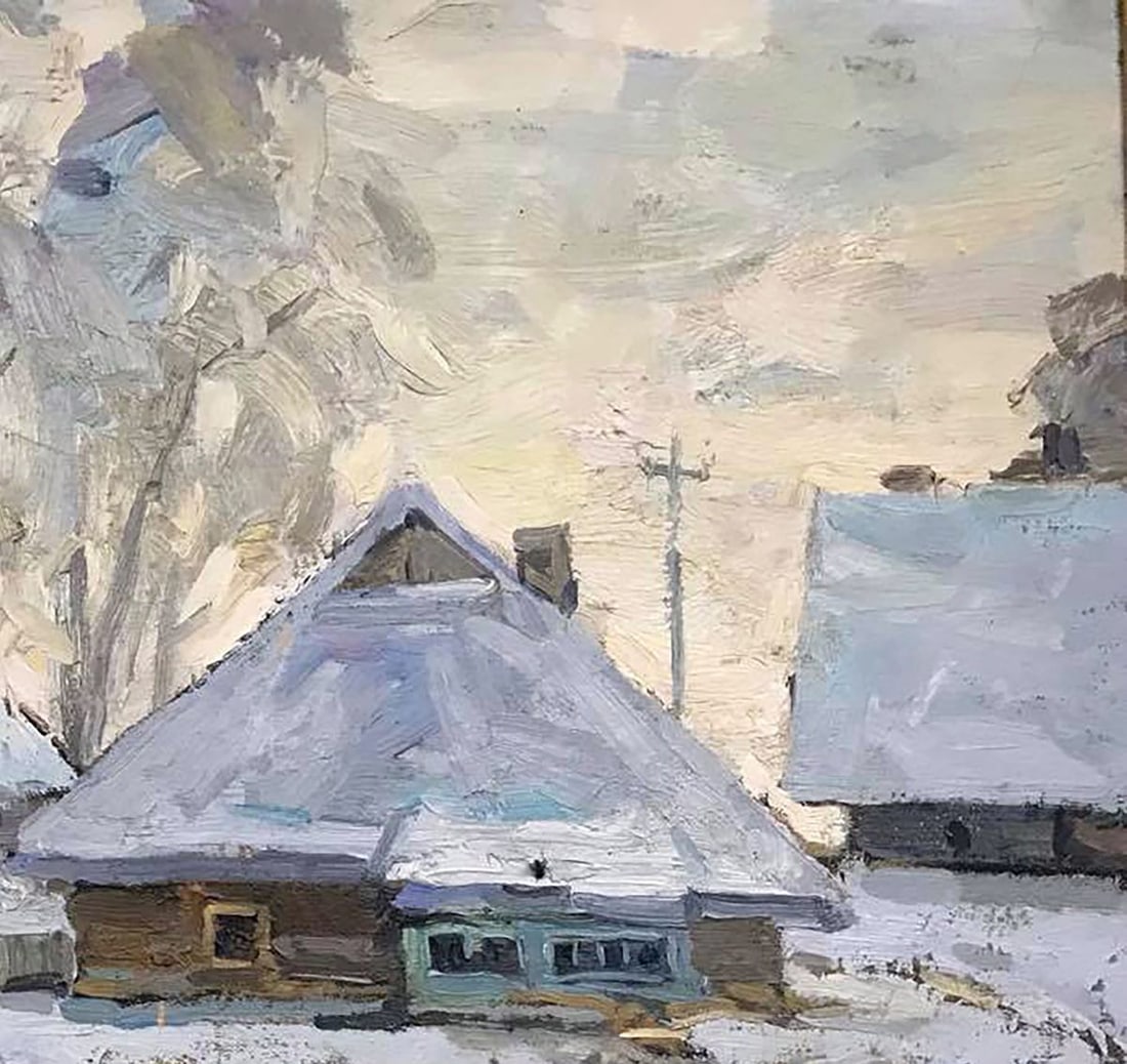 Oil painting Evening winter landscape Kalenyuk Alex - 3