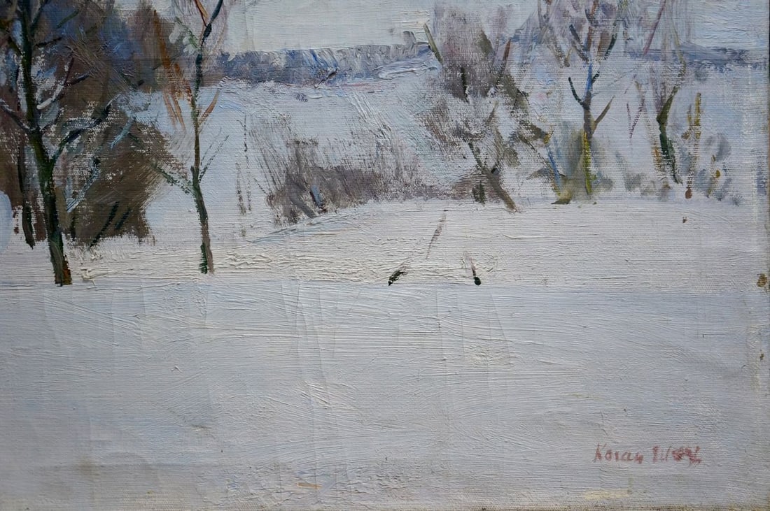 Oil painting Winter landscape Kogan-Shats Matvey Borisovich - 5