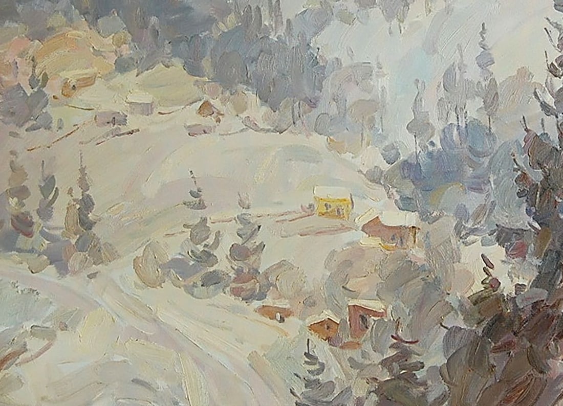 Oil painting In the Carpathians - khurdelitsa Kotmin Dmitry - 4