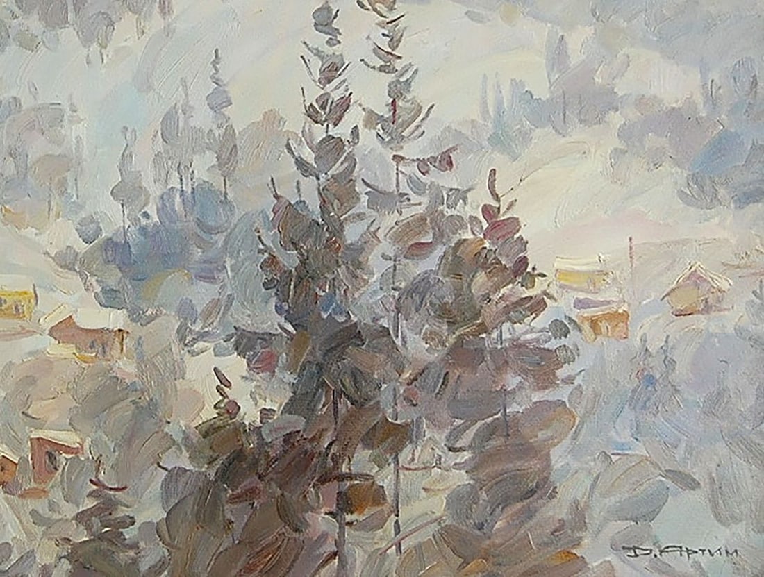 Oil painting In the Carpathians - khurdelitsa Kotmin Dmitry - 5