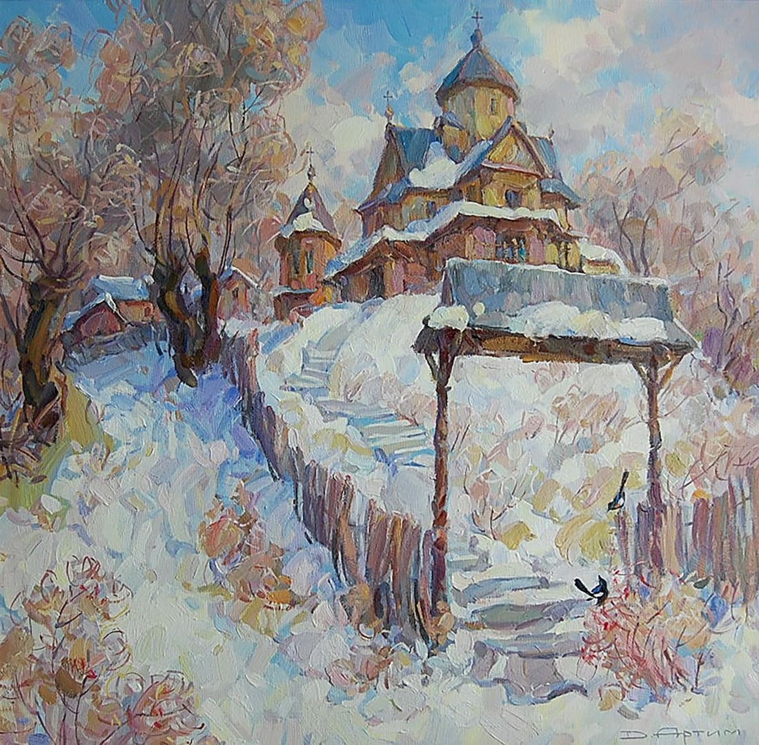 Oil painting Vorokhta Church of the 16th century Kotmin Dmitry: Title: Oil painting Vorokhta Church of the 16th century Kotmin Dmitry Description: NoKotmin 35*** ABOUT THIS PAINTING **** TITLE: "Vorokhta Church of the 16th century"* ARTISTS: Kotmin Dmitry* SIZE: