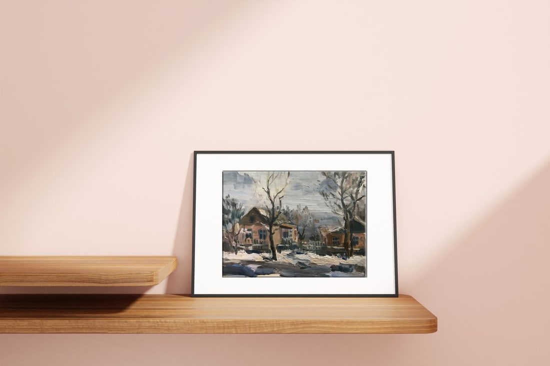 Oil painting Winter morning Unknown artist - 2