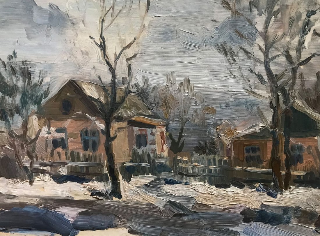 Oil painting Winter morning Unknown artist - 4