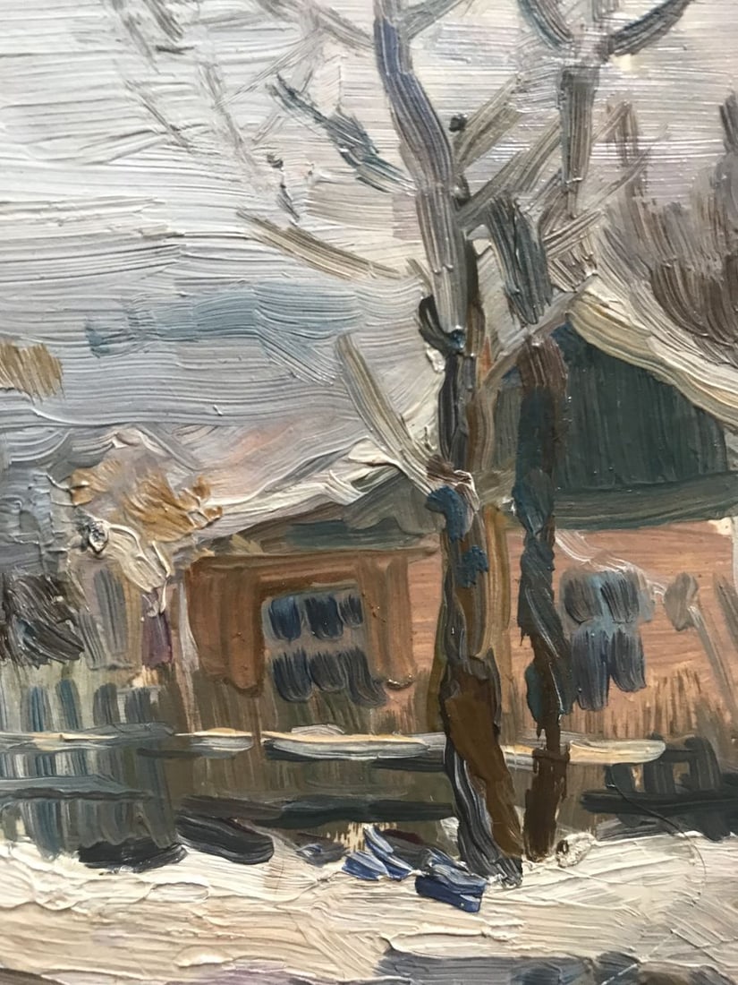 Oil painting Winter morning Unknown artist - 9