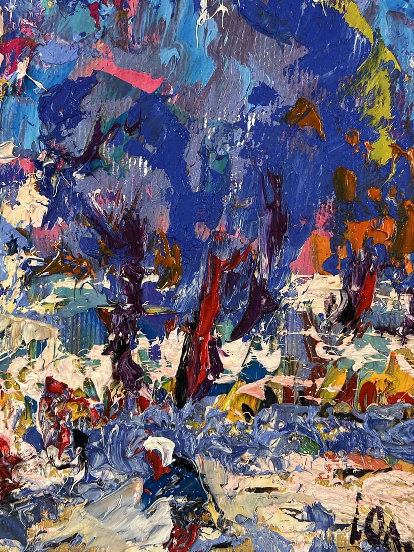 Oil painting A walk through the winter park Oleksiy Ivanyuk - 10