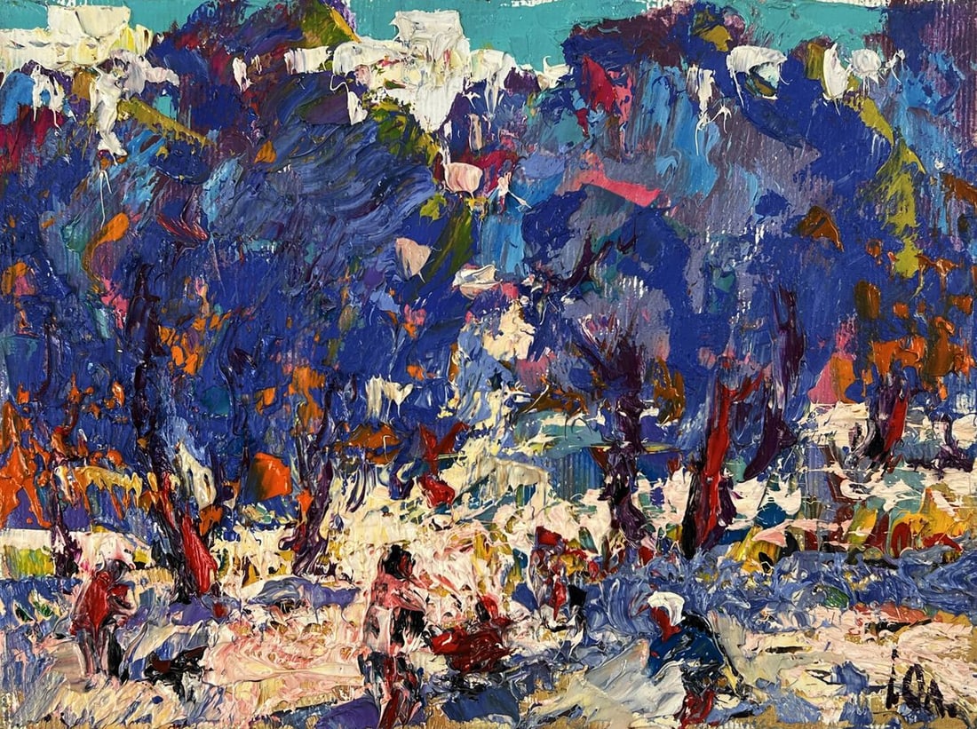 Oil painting A walk through the winter park Oleksiy Ivanyuk - 3