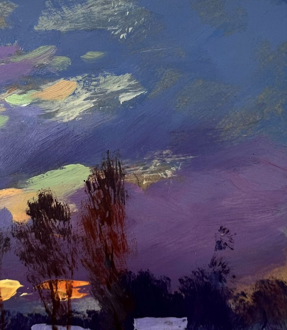 Oil painting Winter sunset Yuriy Suprunchuk - 4