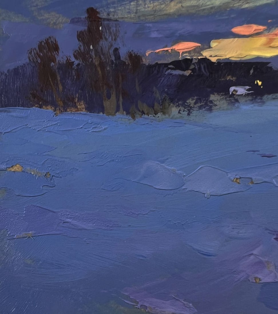 Oil painting Winter sunset Yuriy Suprunchuk - 7