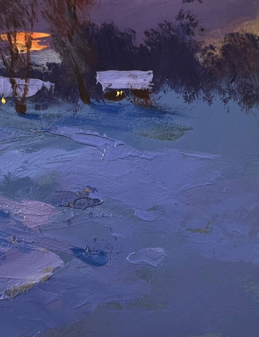 Oil painting Winter sunset Yuriy Suprunchuk - 9