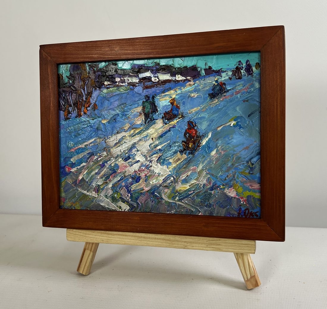 Oil painting Until the winter twilight Oksana Kalenyuk - 2